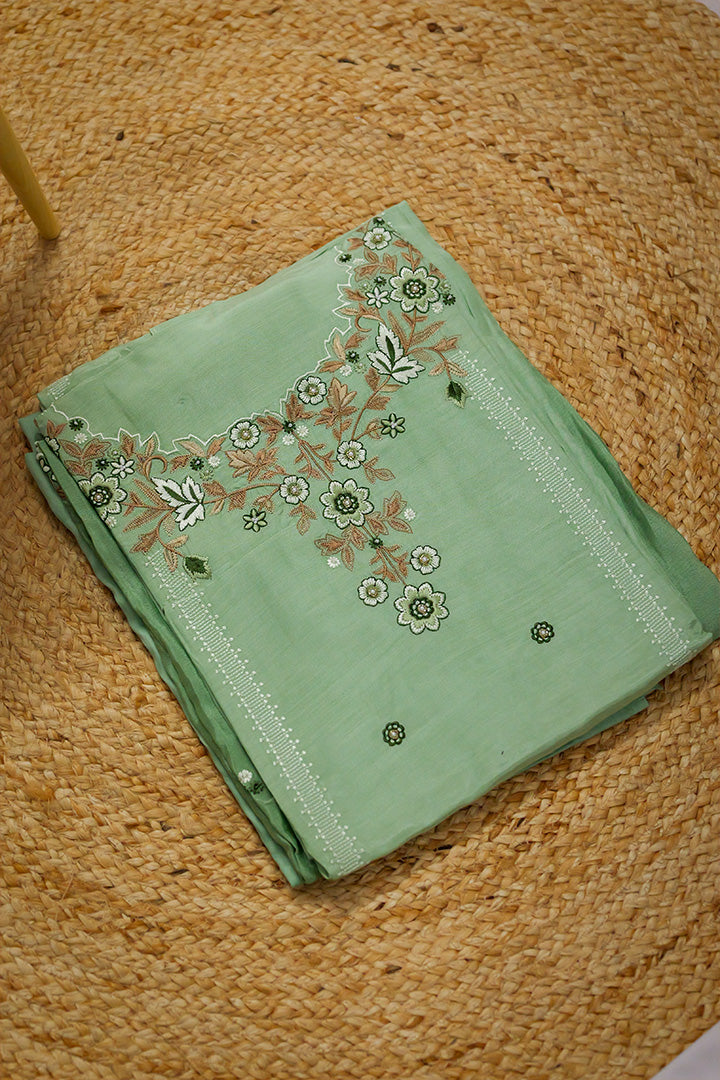 Charming Peach Moonga Silk Ensemble with Dupatta